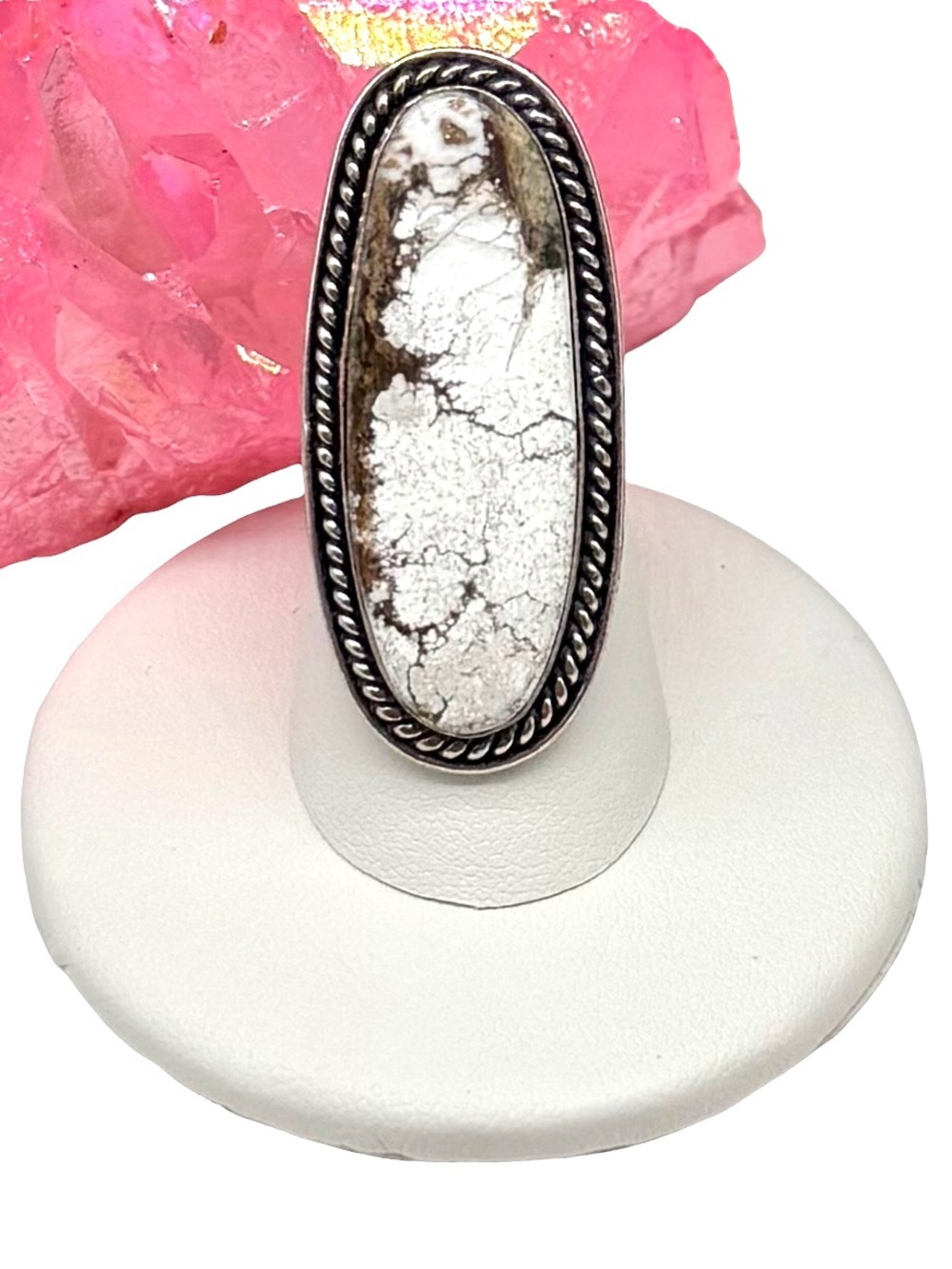 Wild Horse Jasper Ring Size 6 925 Sterling Silver Overlay
